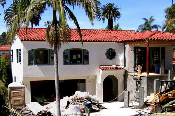 Small Spanish Home Construction in Santa Barbara California